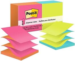 Post-it - Pop-up Notes, 3" x 3", Poptimistic Collection, 100 Sheet/Pad, 12 Pads/Pack - Acid Lime, Aqua Splash, Power Pink, Vital Orange
