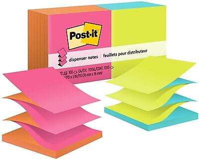 Post-it  
feuilles pour distributeur  
dispenser notes  

1200 EA/CH  
TOTAL CONT. 1200  

12 mm x 76 mm  
100 EA/CH  

100 x 3 N/PO