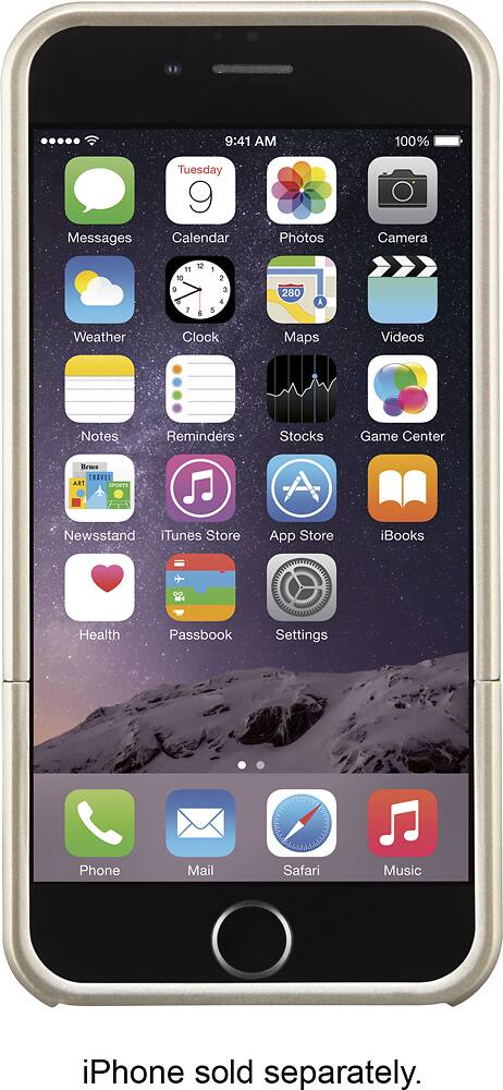 Alt View 2. Platinum™ - Protective Case with Holster for Apple® iPhone® 6 - Gold.