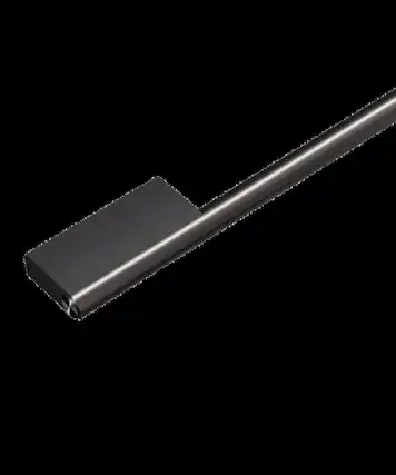 Front. Fisher & Paykel - Contemporary Brushed Black Handle, 24" Compatible with Fisher & Paykel Integrated DishDrawer and Dishwasher - Brushed Black.