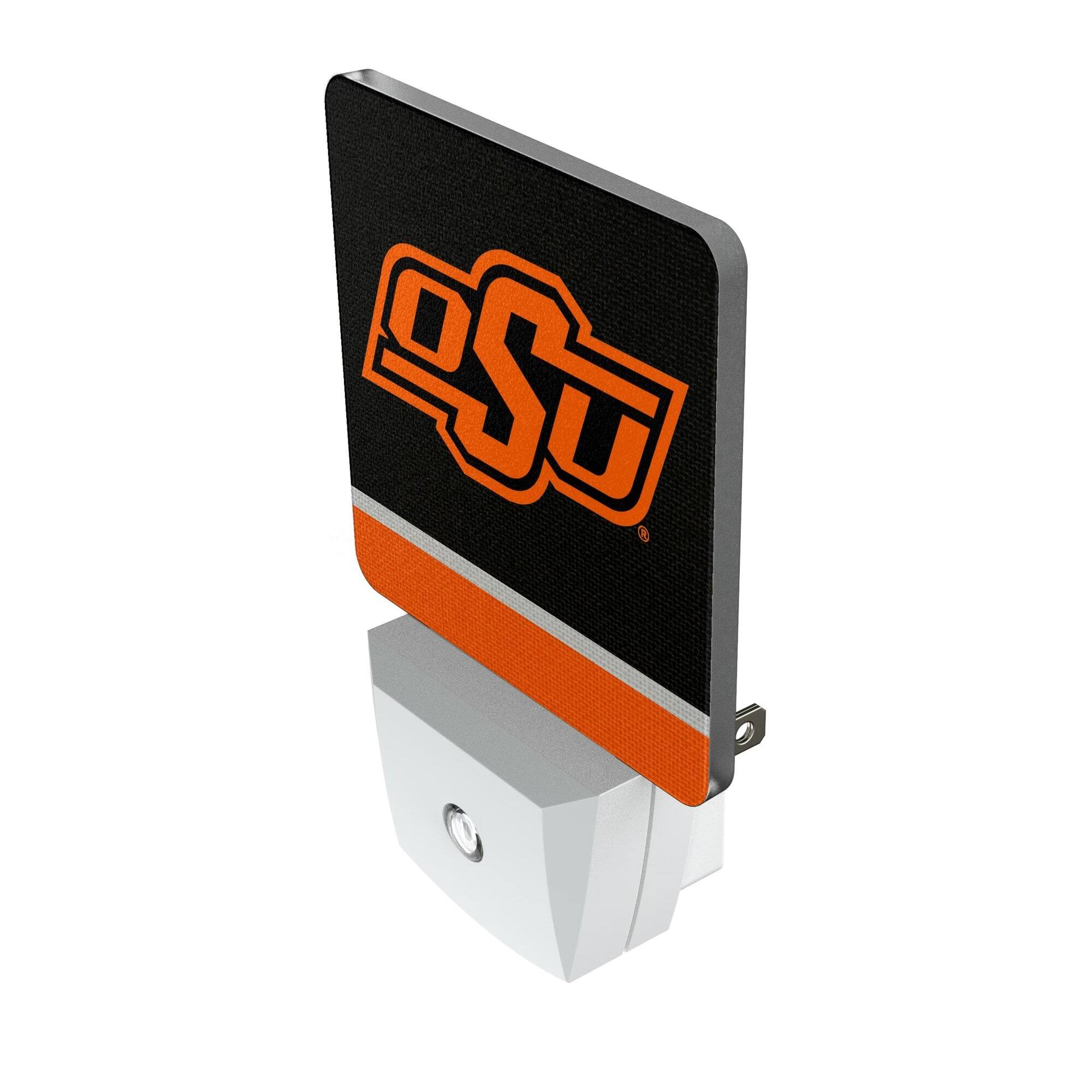 Alt View 1. Keyscaper - Oklahoma State Cowboys Stripe Design Nightlight 2-Pack - Multicolor.