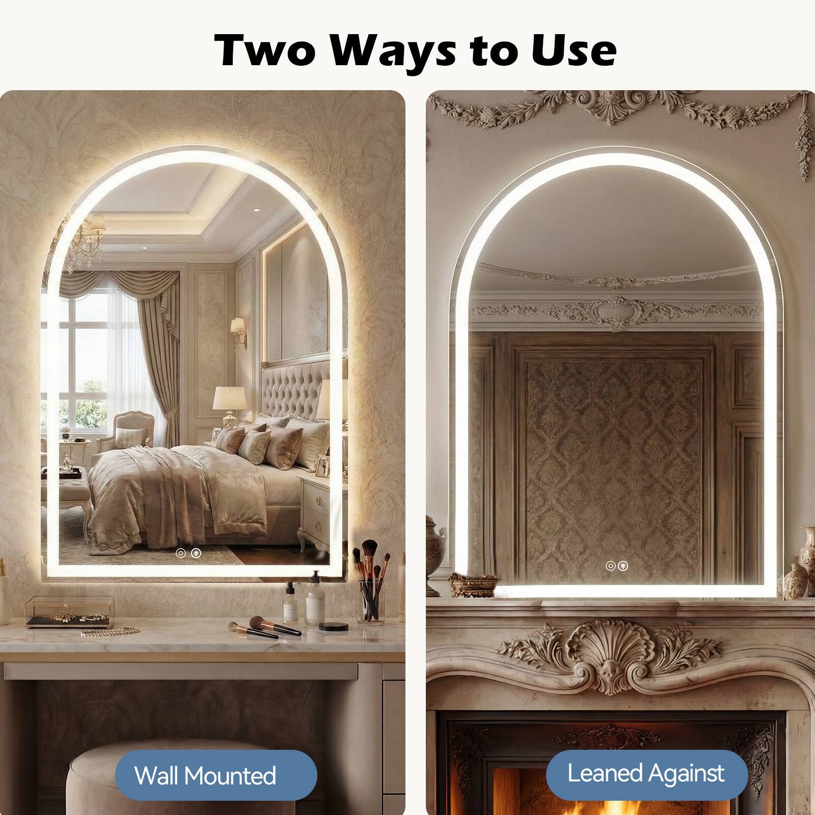 Two Ways to Use

Wall Mounted

Leaned Against