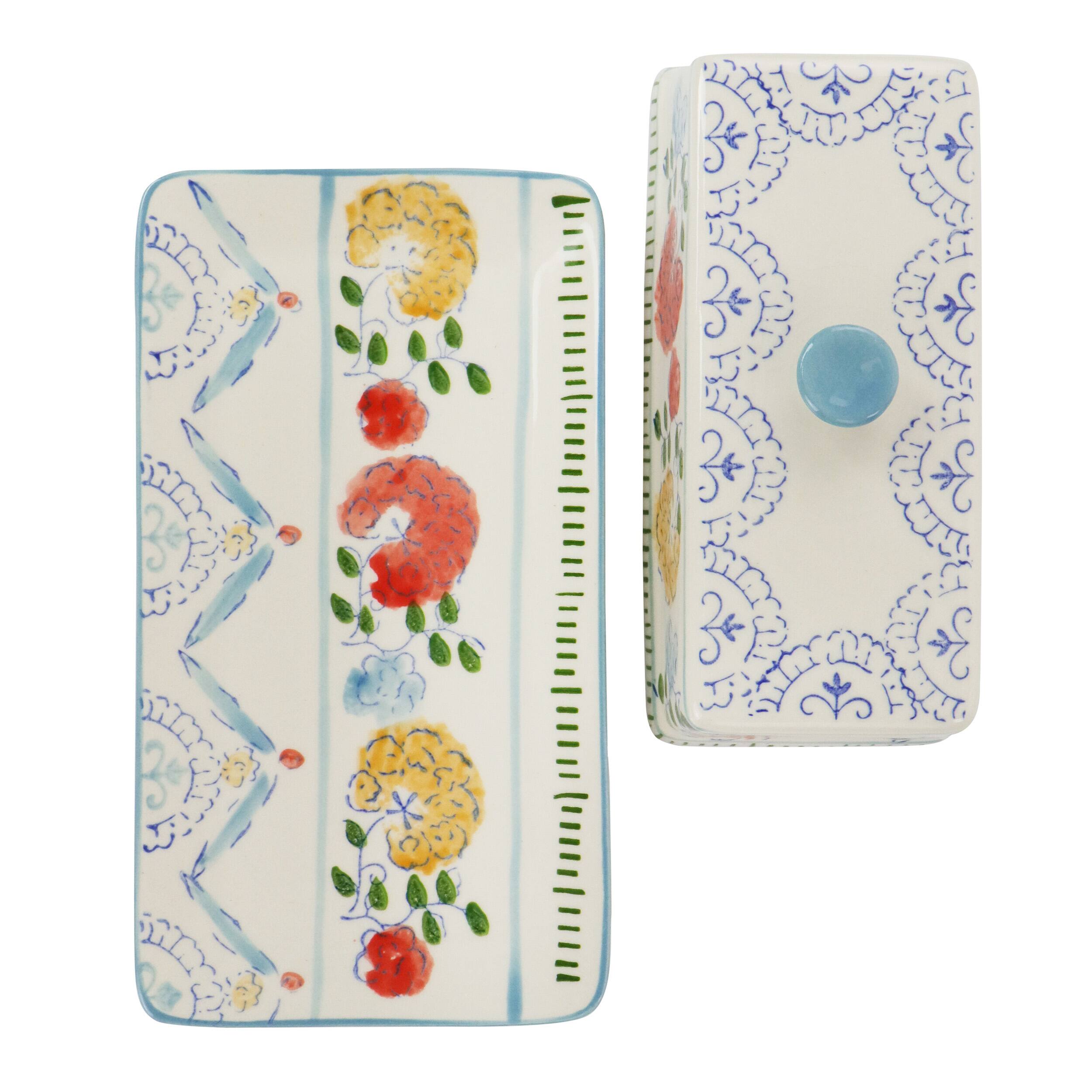 Alt View 4. Gibson - Gibson Elite Anaya 5 Piece Hand Painted Stoneware Table Accessory Set - Multi.