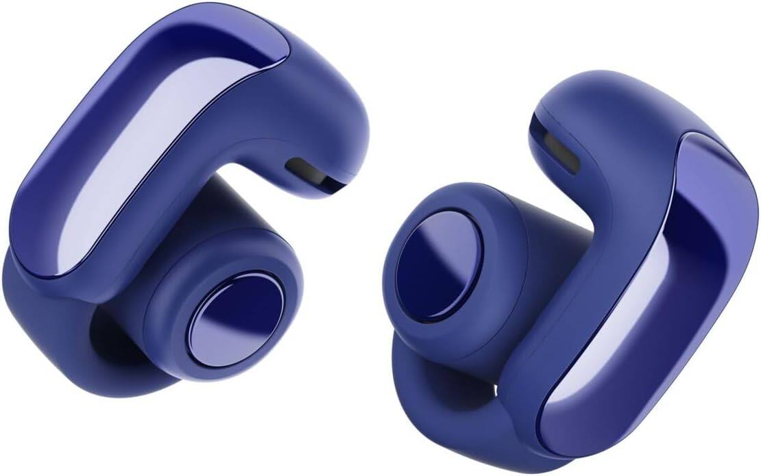 Angle. Bose - Bose Ultra Open Earbuds Bundle with Fast Charger -Water Resistant, Up to 48 Hrs of Playtime, (Midnight Violet) - Midnight Violet.