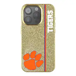 Keyscaper - NCAA - Clemson Tigers iPhone Bling Case - 14 - Gold