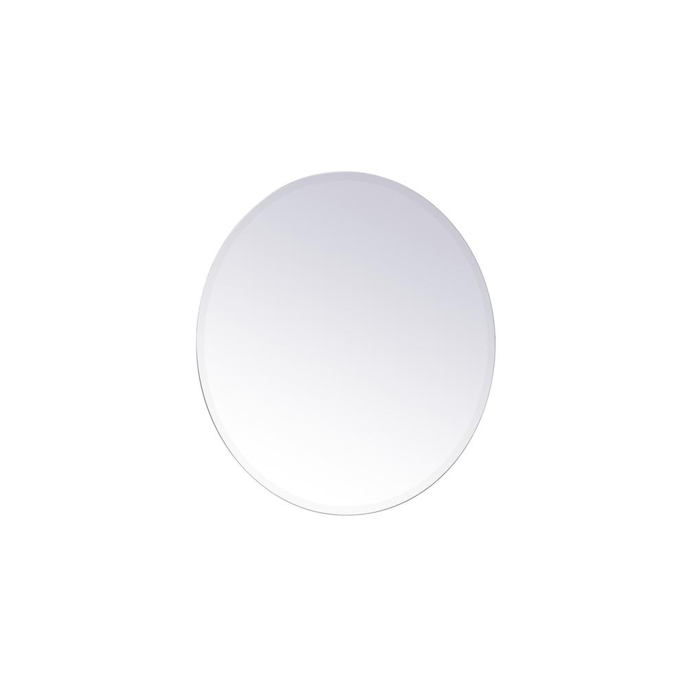 Angle. Elegant Decor - Gracin Round Mirror 28 inch in Clear - Clear.