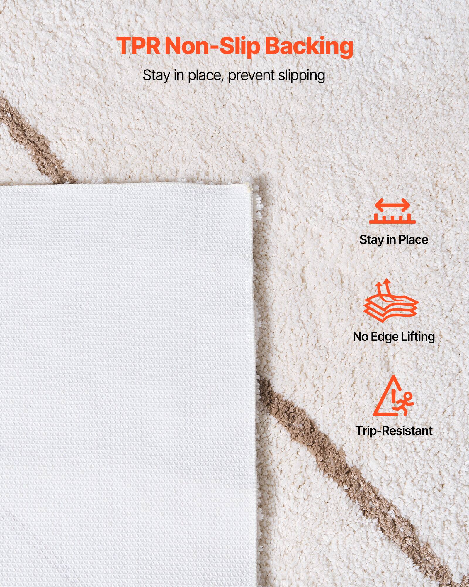 TPR Non-Slip Backing  
Stay in place, prevent slipping  

- Stay in Place  
- No Edge Lifting  
- Trip-Resistant