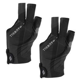 Unique Bargains - 3 Finger Pool Glove Left Hand, Billiard Gloves for Shooter Carom Pool Snooker Cue Accessories 2pcs - Fits Men Women - Black Gray