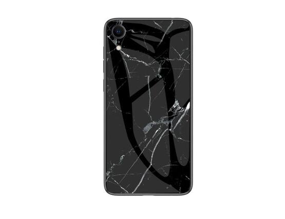 Front. kate spade new york - Kate Spade New York Protective Case for iPhone XR | Black & White Marble Design - Black & White Marble Design.