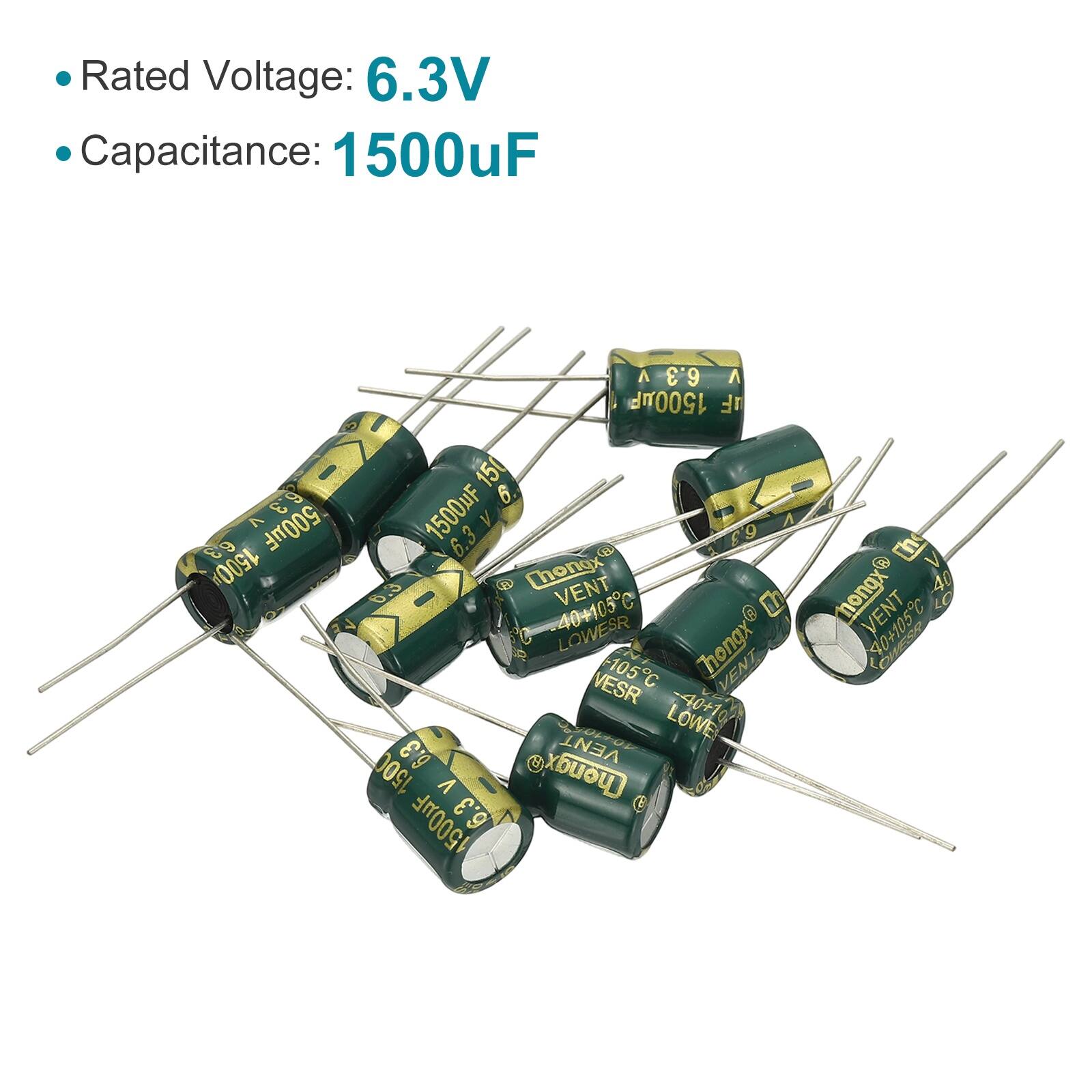 Rated Voltage: 6.3V  
Capacitance: 1500uF