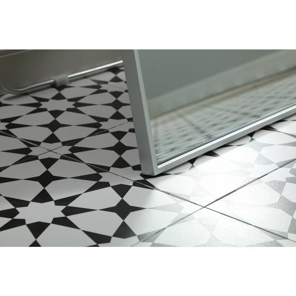 Alt View 3. Elegant Decor - Metal Frame Rectangle Full Length Mirror 30x72 Inch in Silver - Silver.
