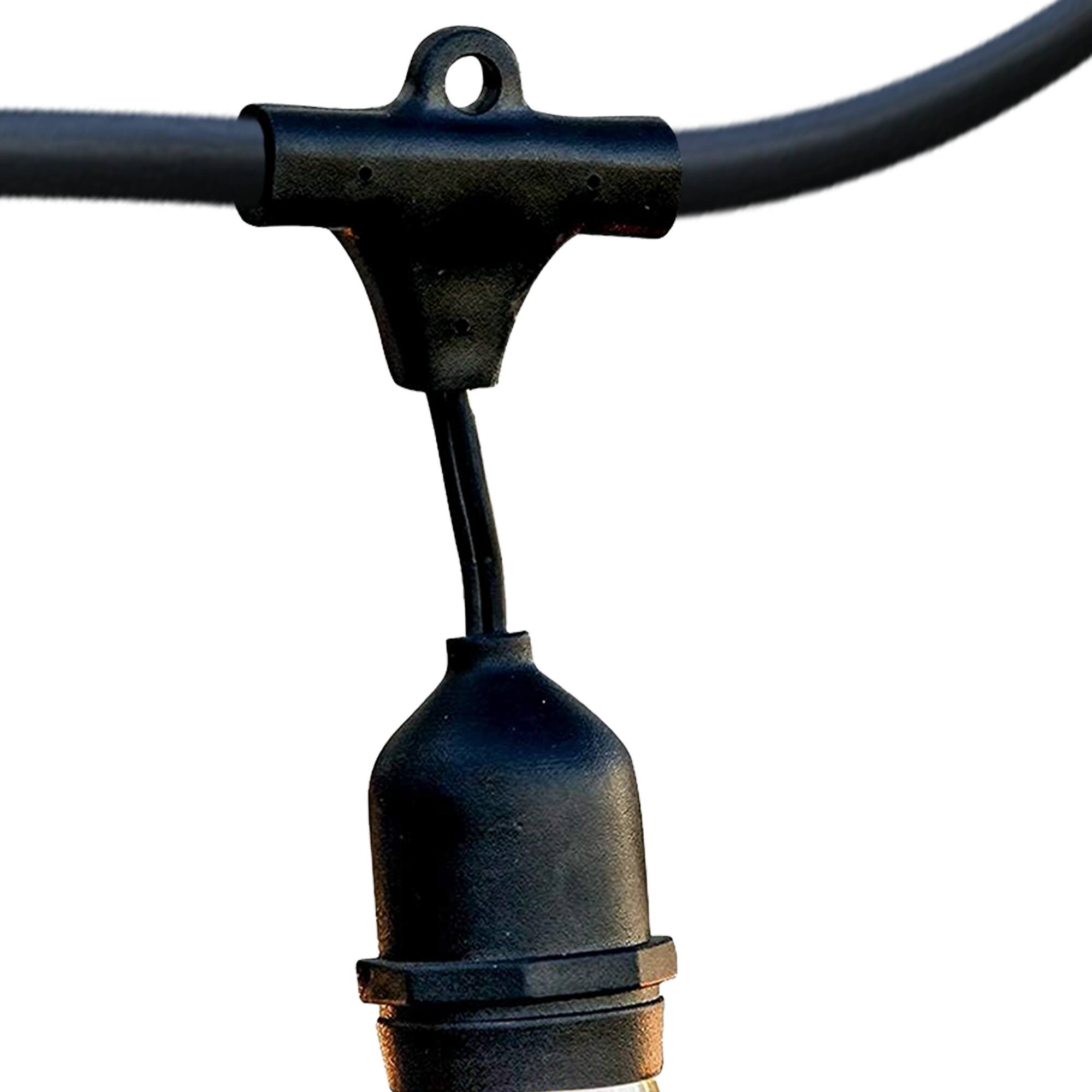 Alt View 5. GE - Globe 24 Feet 80 Lumens Dublin LED Vintage String 12 Bulb Light Set w/12 Sockets.