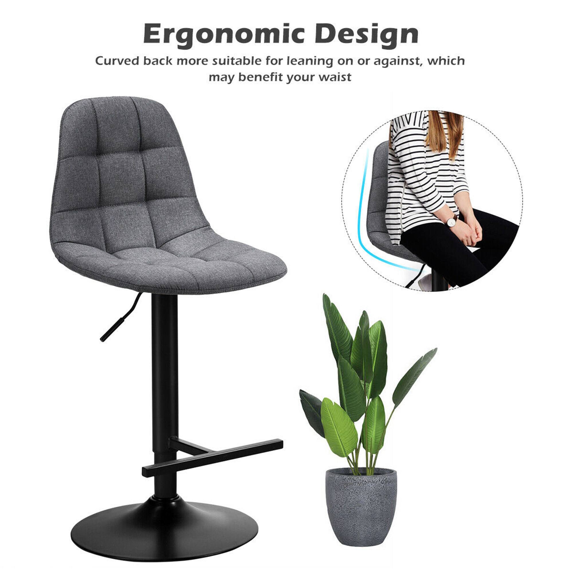 Ergonomic Design
Curved back more suitable for leaning on or against, which may benefit your waist