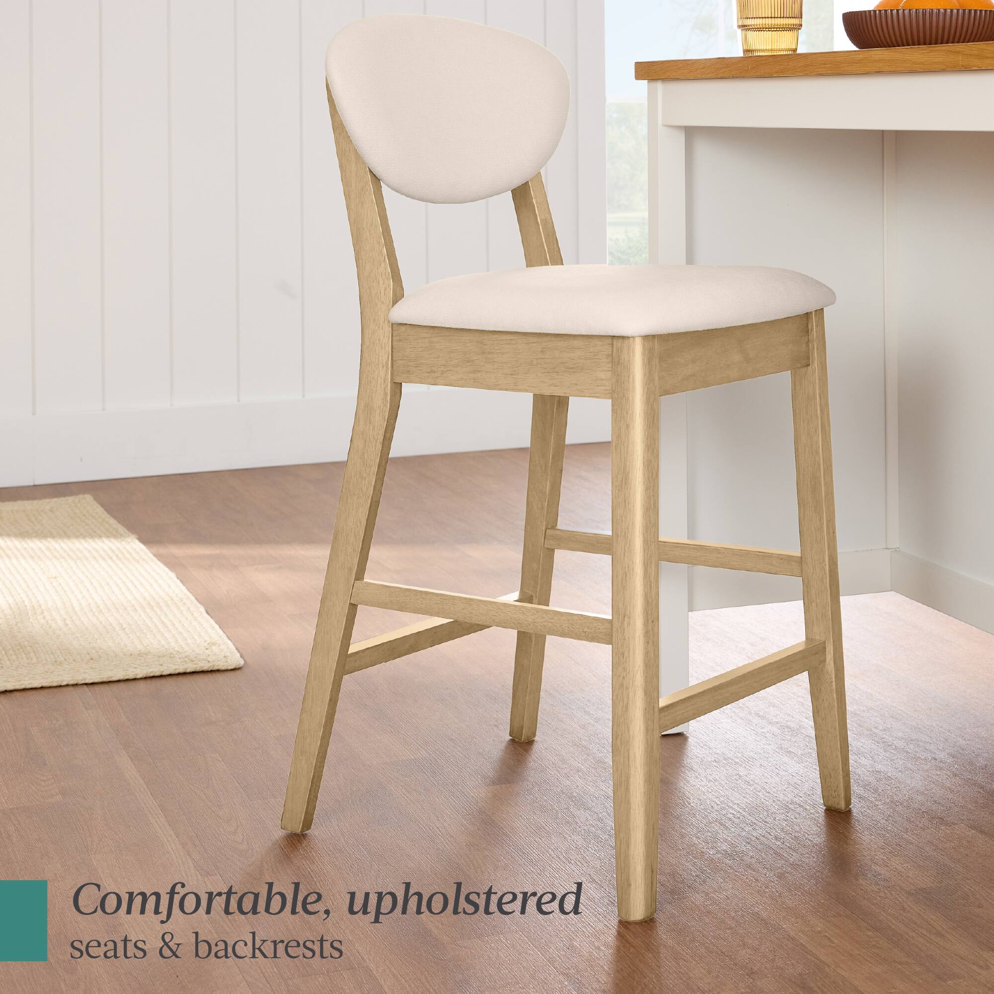 Comfortable, upholstered seats & backrests