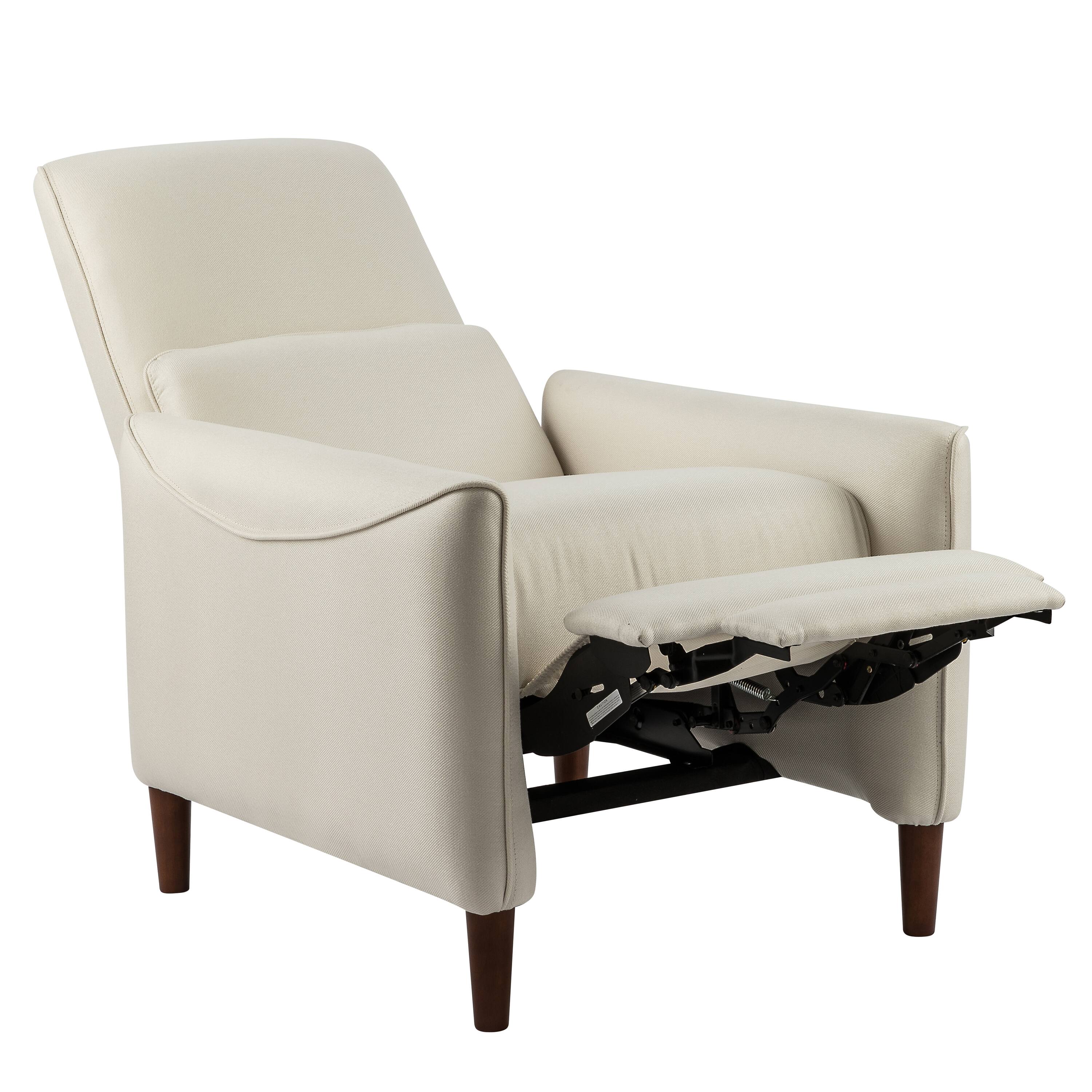 Back. TinyHomie - Push recliner chair - white.