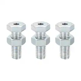 Unique Bargains - 3pcs Gym Machine Replacement, M12 Wire Rope Port Joint for 6mm, for Cable Fitness Home Gym Machine - Silver