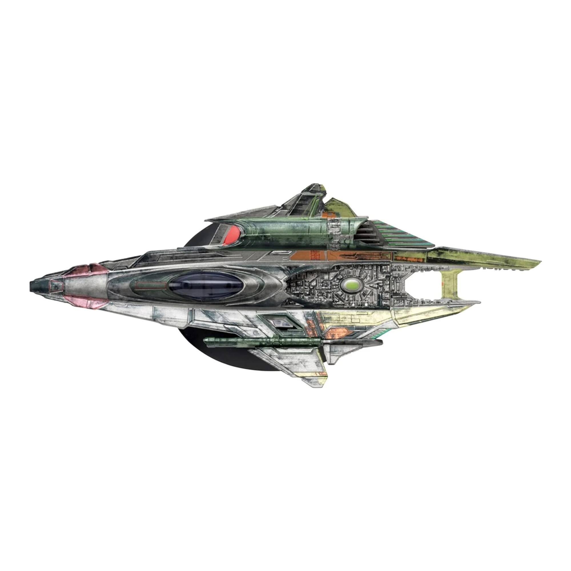 Alt View 2. Eaglemoss - Eaglemoss Star Trek Picard Ship Replica Romulan Seven of Nines Fenris Ranger - Green.