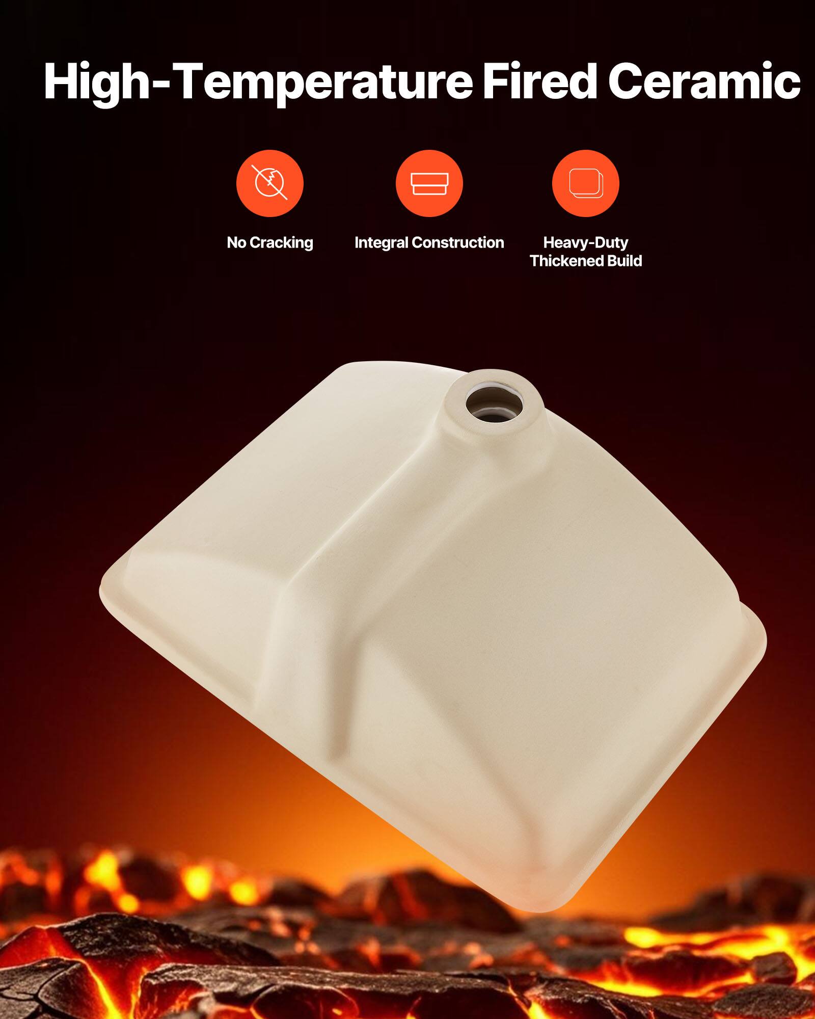 High-Temperature Fired Ceramic

- No Cracking
- Integral Construction
- Heavy-Duty Thickened Build