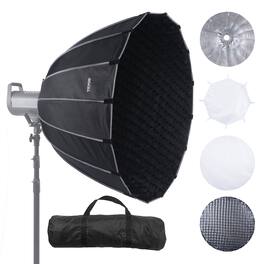VEVOR - Parabolic Softbox, 33 in / 850 mm, Quick Release and Quick Fold, Lightweight and Portable, Universal Bowens Mount - Black
