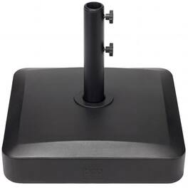 Best Choice Products - Fillable Plastic Patio Umbrella Base Stand, Pole Holder w/ Adjustment Knob, Asscher Design - Black - Black - Square