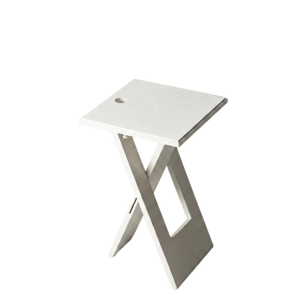 Angle. Butler Specialty - Hammond Folding Side Table - White.