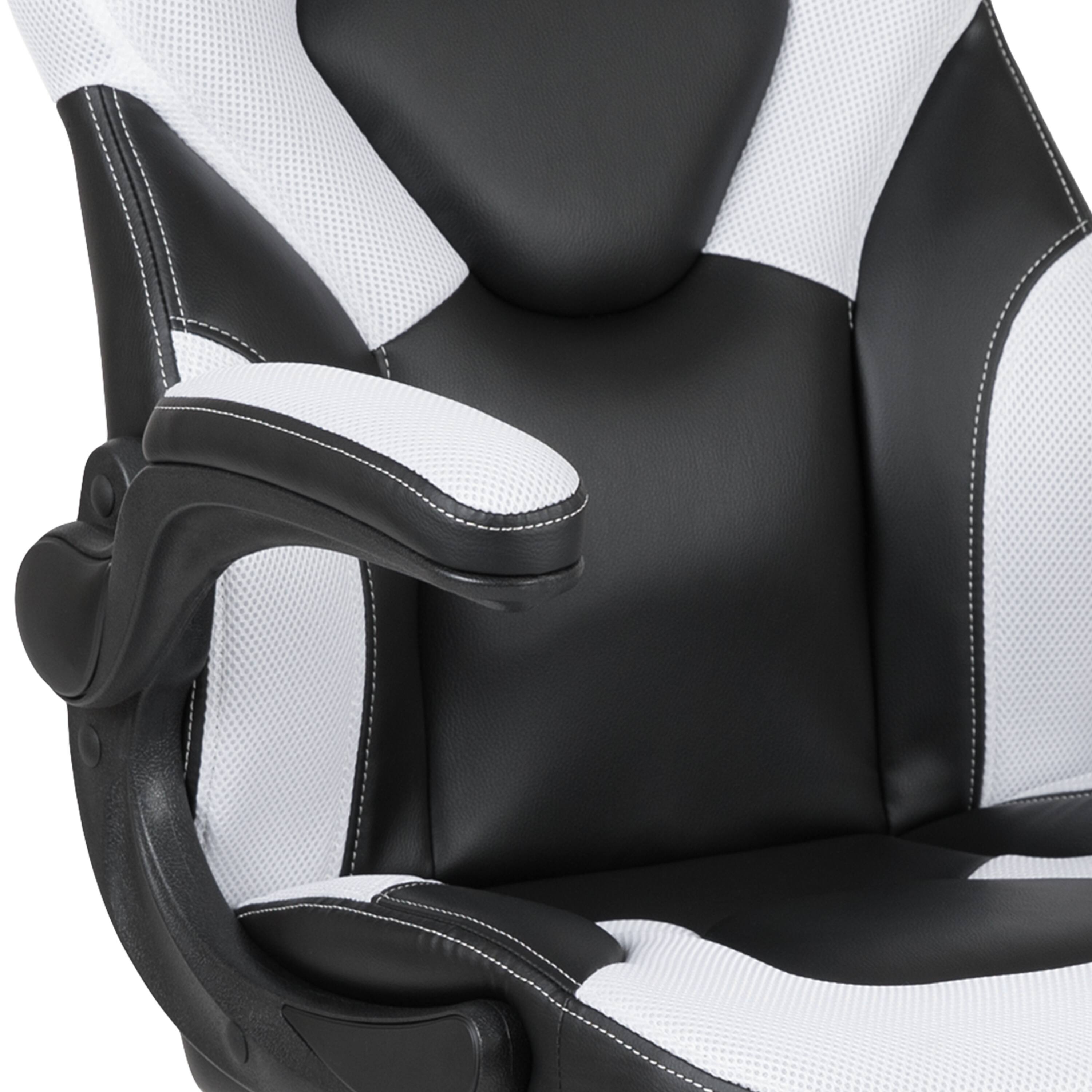 Alt View 10. Emma + Oliver - Z100 Gaming Chair Racing Office Ergonomic Computer PC Adjustable Swivel Chair - White.