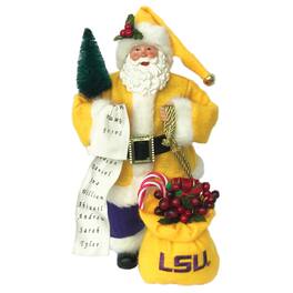 Santa's Workshop - Gold LSU Tigers 12'' Santa - Yellow