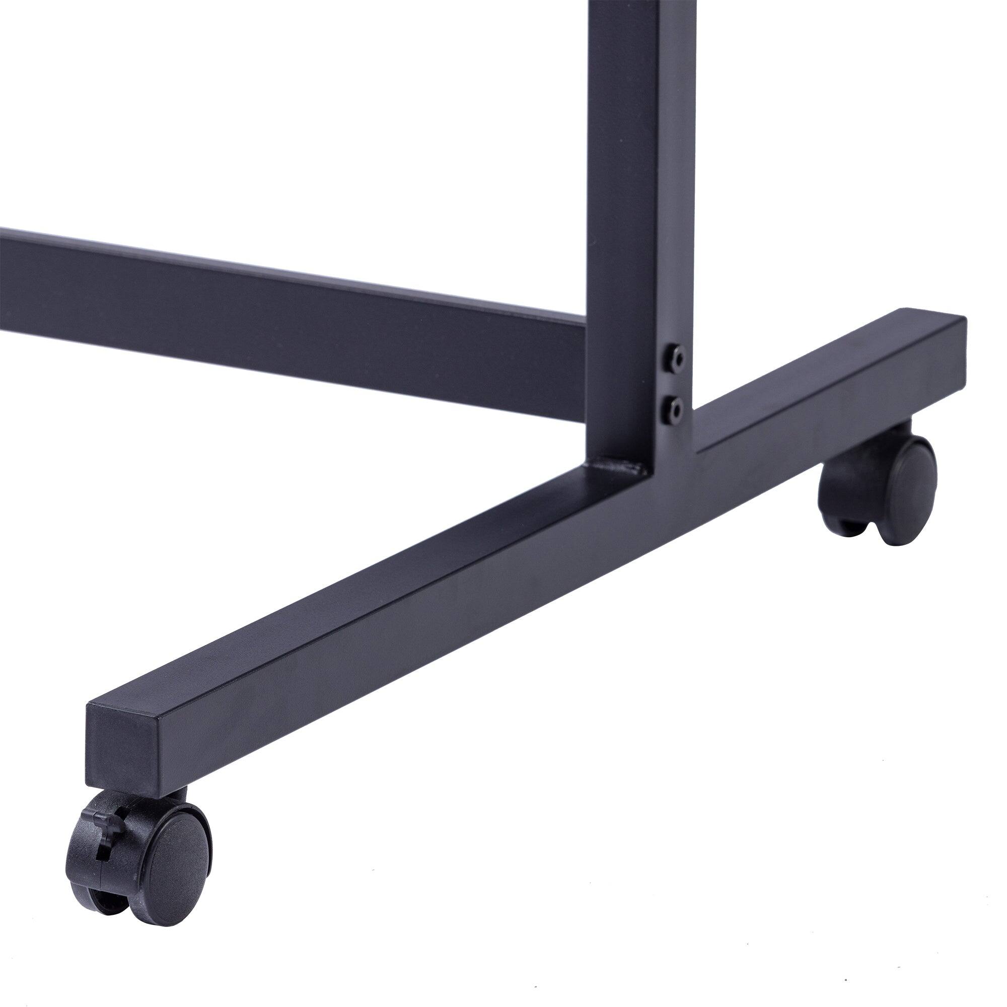 Alt View 4. Vecelo - Adjustable Drafting Table 0-45° Tilt - Artist Desk with Storage Tray & Pencil Ledge, MDF/Metal Frame Art Table - Brown.