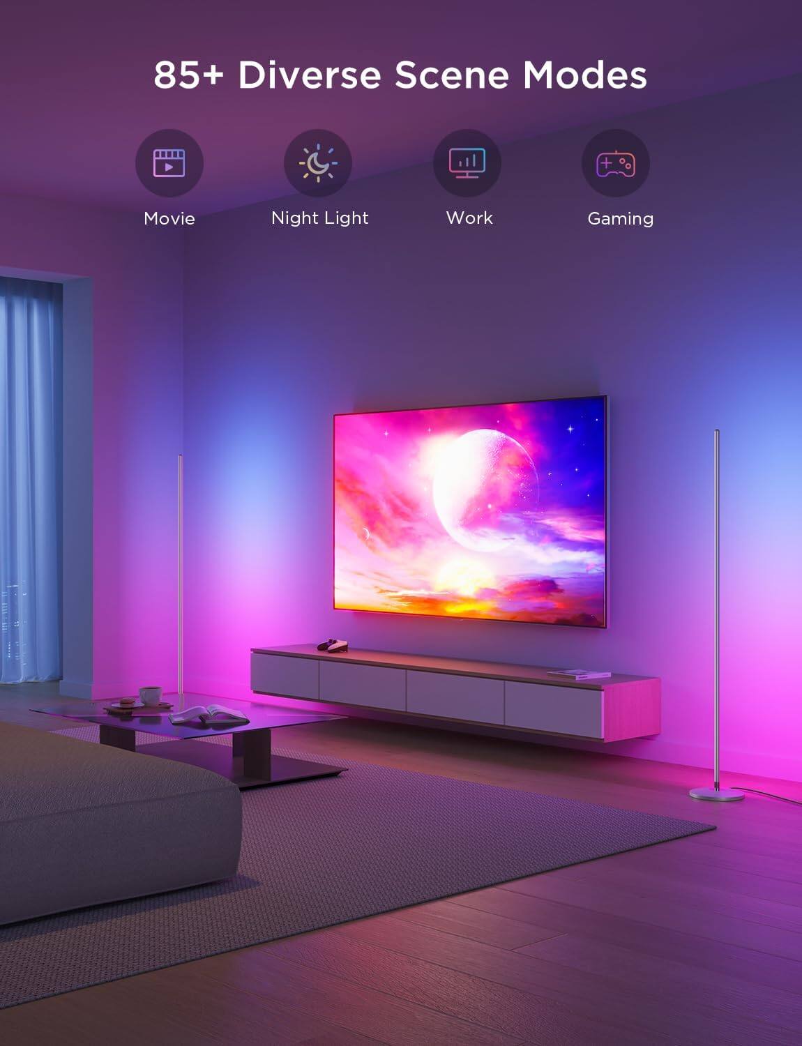 85+ Diverse Scene Modes

- Movie
- Night Light
- Work
- Gaming