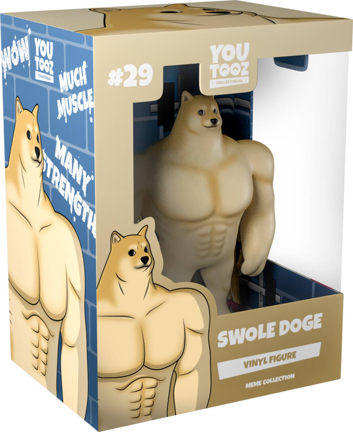 Now you tooz collectibles much #29 muscle trength many you tooz collectibles swole doge vinyl figure meme collection.