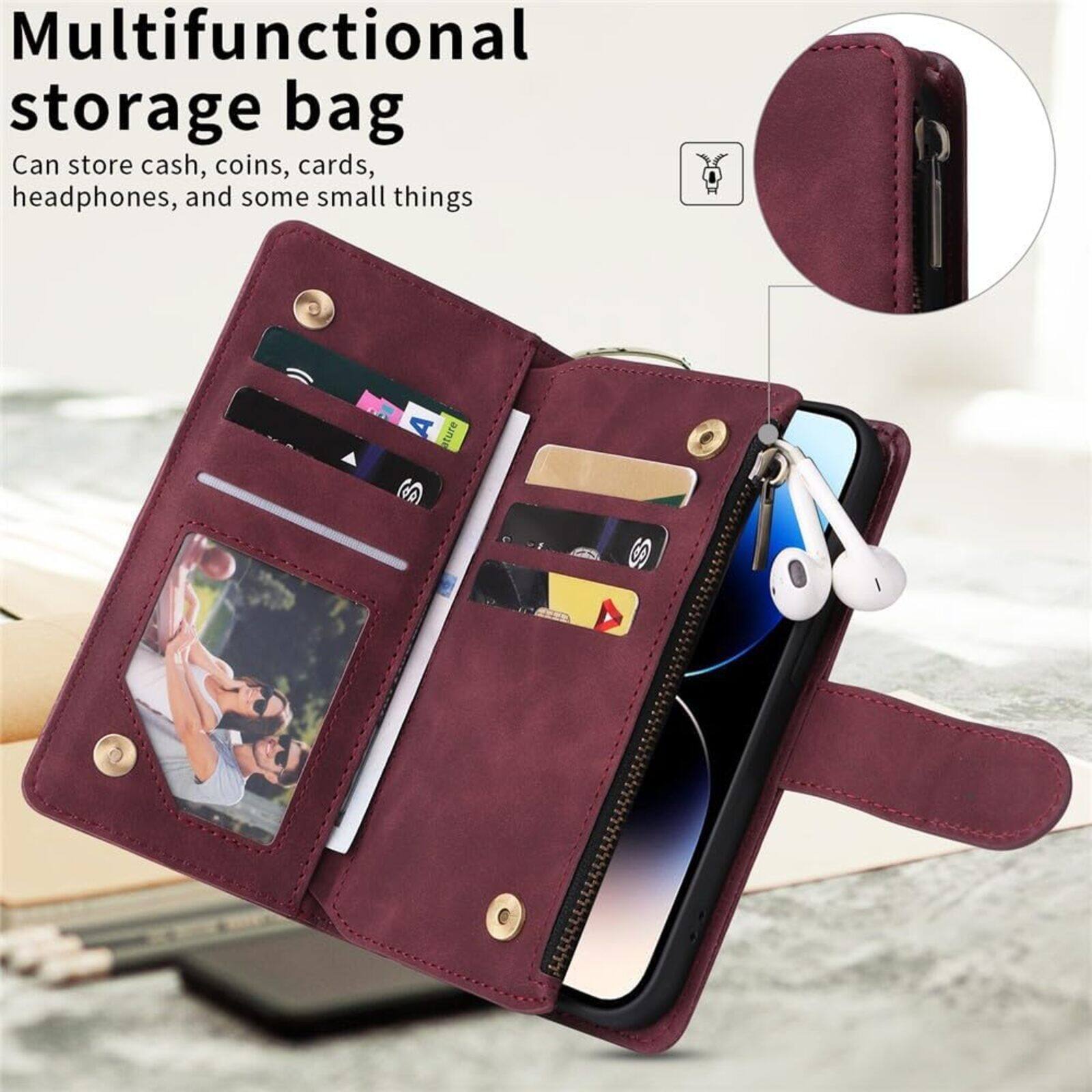 Multifunctional storage bag  
Can store cash, coins, cards, headphones, and some small things