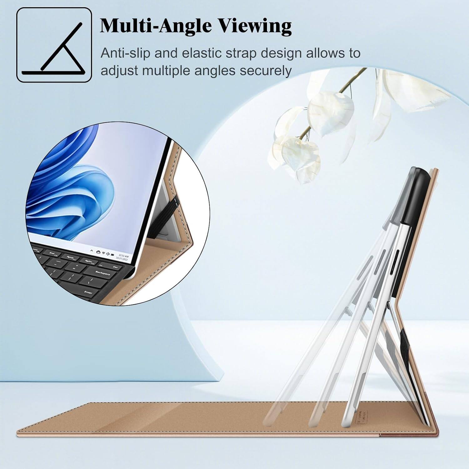 Fintie Portfolio Case for 13 inch Microsoft Surface Pro 12th (2026 ...