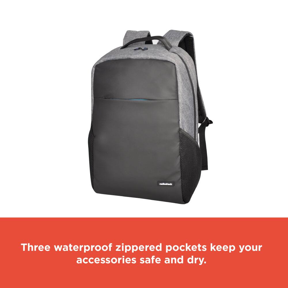 Three waterproof zippered pockets keep your accessories safe and dry.
