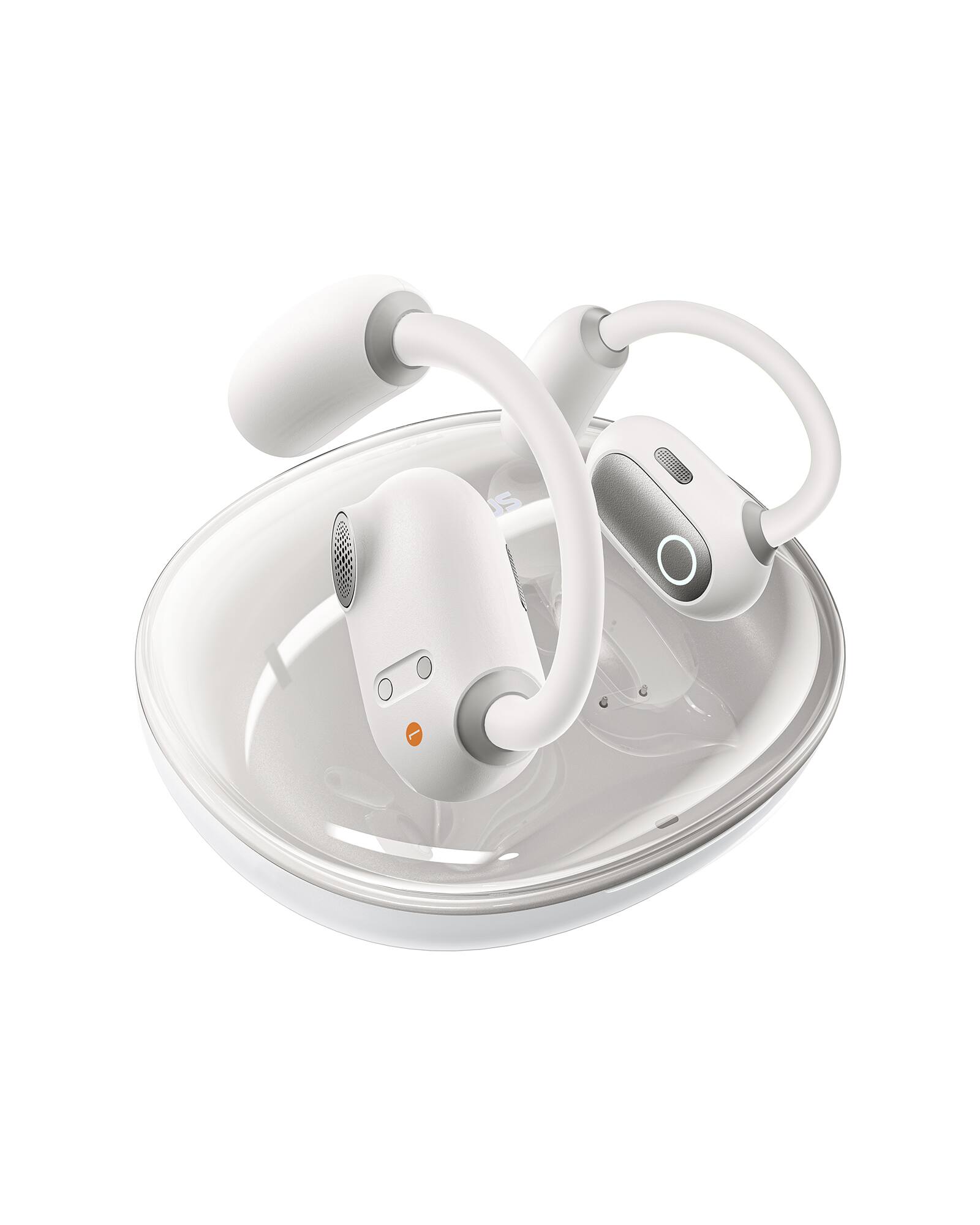 Alt View 4. Baseus - Baseus Eli Sport 1 Open-Ear Headphones, True Wireless, Bluetooth 5.3, White - White.