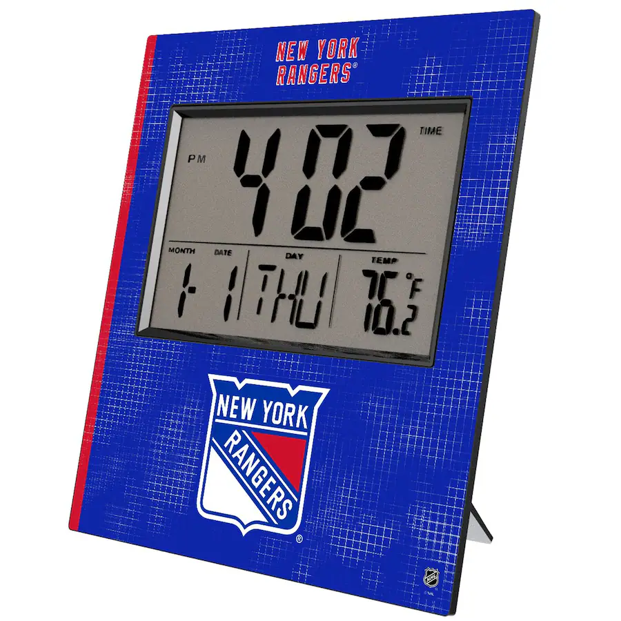 Keyscaper New York Rangers Cross Hatch Digital Desk Clock Multicolor ...
