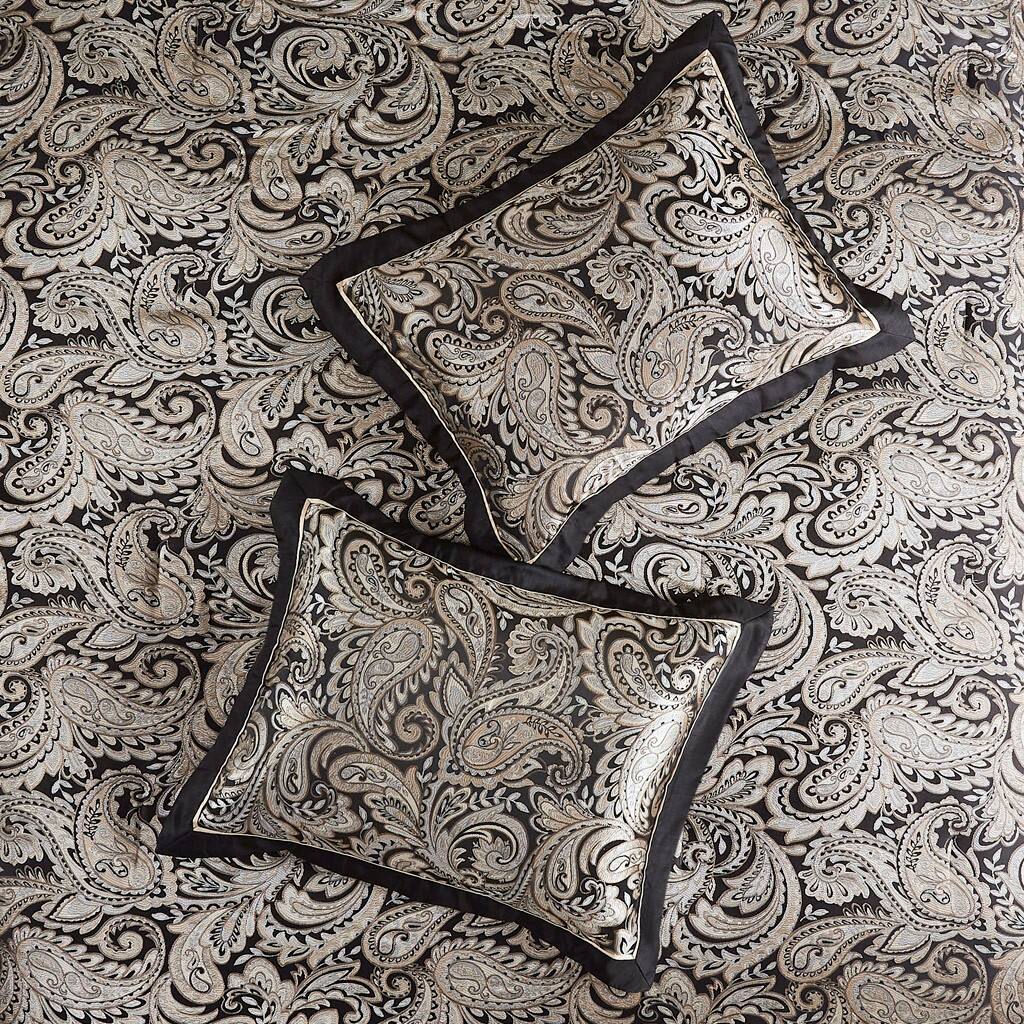 Alt View 2. Gracie Mills - Gracie Mills Thornton Supreme Comfort: 12-Piece Comforter Ensemble with Cotton Bed Sheets - Black.