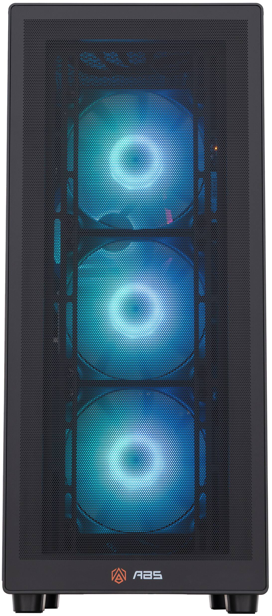 Angle. ADVANCED BATTLESTATIONS - ABS Stratos Ruby Gaming PC - Windows 11 - AMD Ryzen 7 9700X - Radeon RX 9070 XT - 32GB DDR5 6400MHz - 1TB M.2 SSD - black.