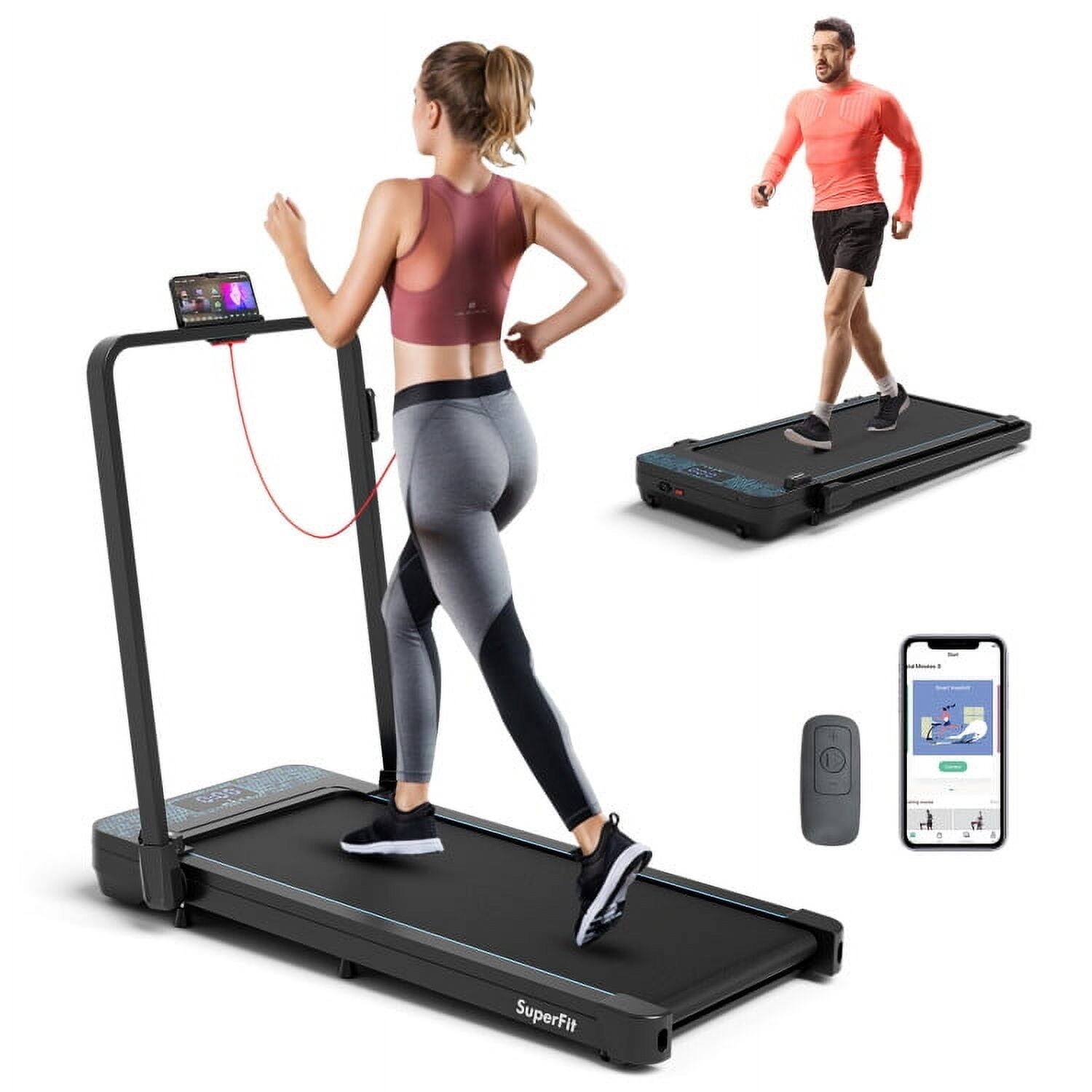 Front. Kadyn - 2 in 1 Folding Treadmill with 300 LBS Capacity and Remote Control for Home-Black - Black.