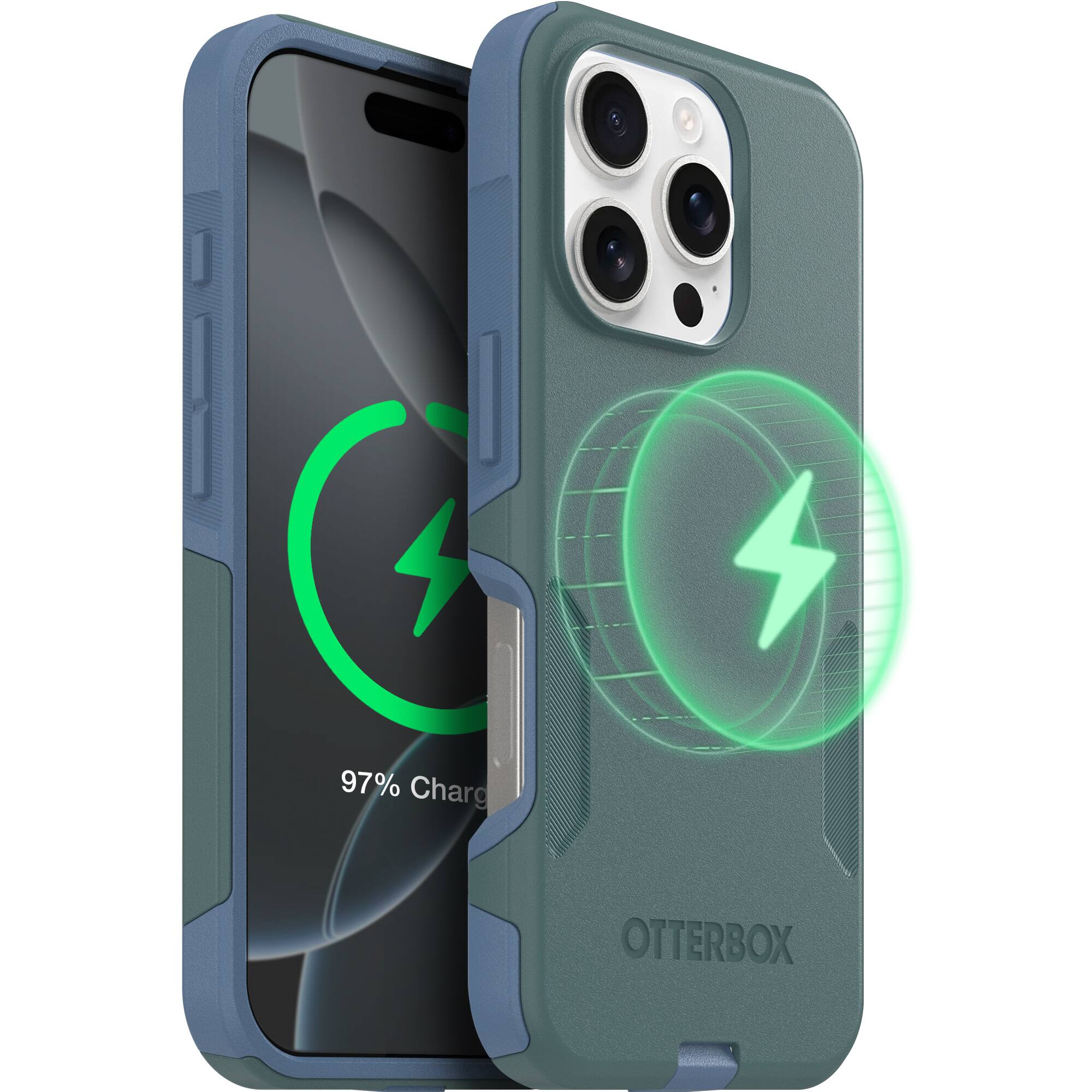 OtterBox - Commuter Series Hard Shell for MagSafe for Apple iPhone 16 Pro - Saltwater Breeze (Sage/Blue) price history on PriceWatchPro