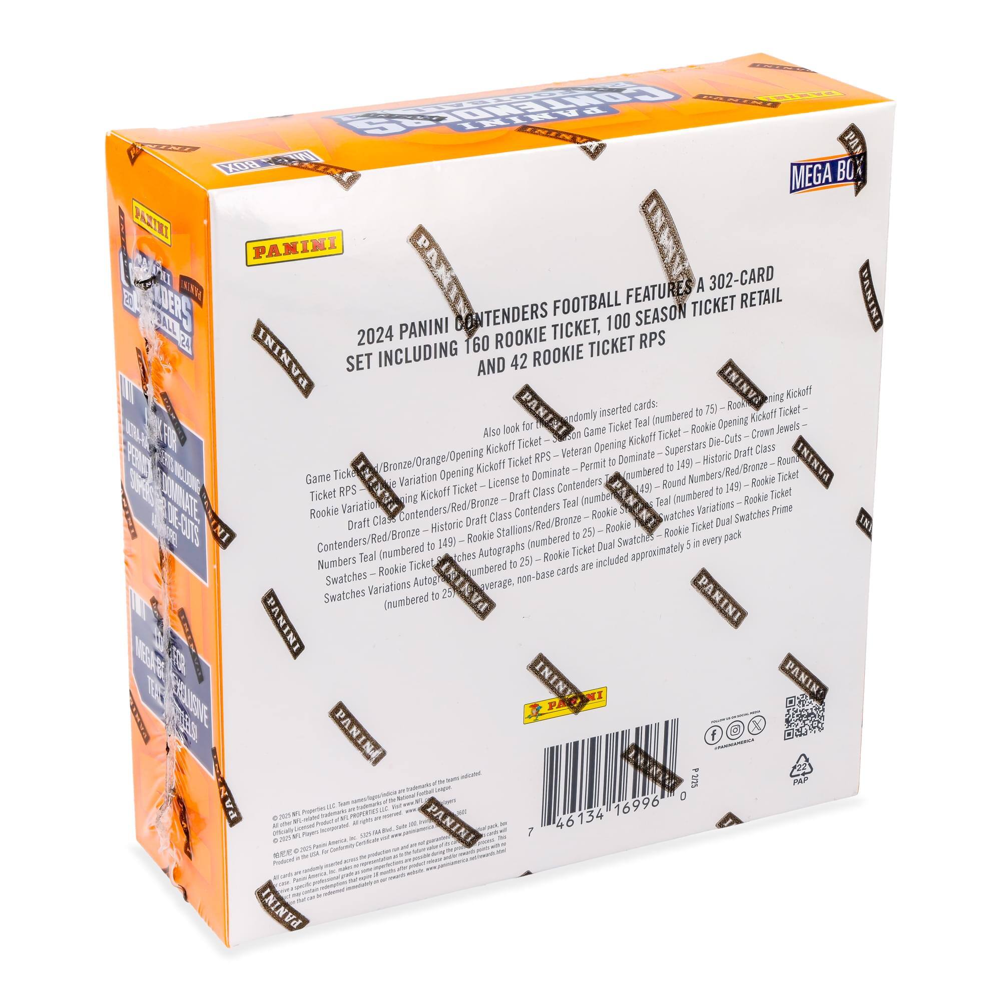 2024 Panini Contenders Football features a 302-card set including 160 rookie ticket, 100 season ticket retail, and 42 rookie ticket RPS. Also look for randomly inserted cards: Game Ticket RPS - Bronze/Orange/Opening Kickoff Ticket - Veteran Opening Kickoff Ticket - Superstars Die-Cuts - Draft Class Contenders/Red/Bronze - Draft Class Contenders/Red/Bronze - Draft Class Contenders/Red/Bronze - Draft Class Contenders/Red/Bronze - Draft Class Contenders/Red/Bronze - Draft Class Contenders/Red/Bronze - Draft Class Contenders/Red/Bronze - Draft Class Contenders/Red/Bronze - Draft Class Contenders/Red/Bronze - Draft Class Contenders/Red/Bronze - Draft Class Contenders/Red/Bronze - Draft Class Contenders/Red/Bronze - Draft Class Contenders/Red/Bronze - Draft Class Contenders/Red/Bronze - Draft Class Contenders/Red/Bronze - Draft Class Contenders/Red/Bronze - Draft Class Contenders/Red/Bronze - Draft Class Contenders/Red/Bronze - Draft