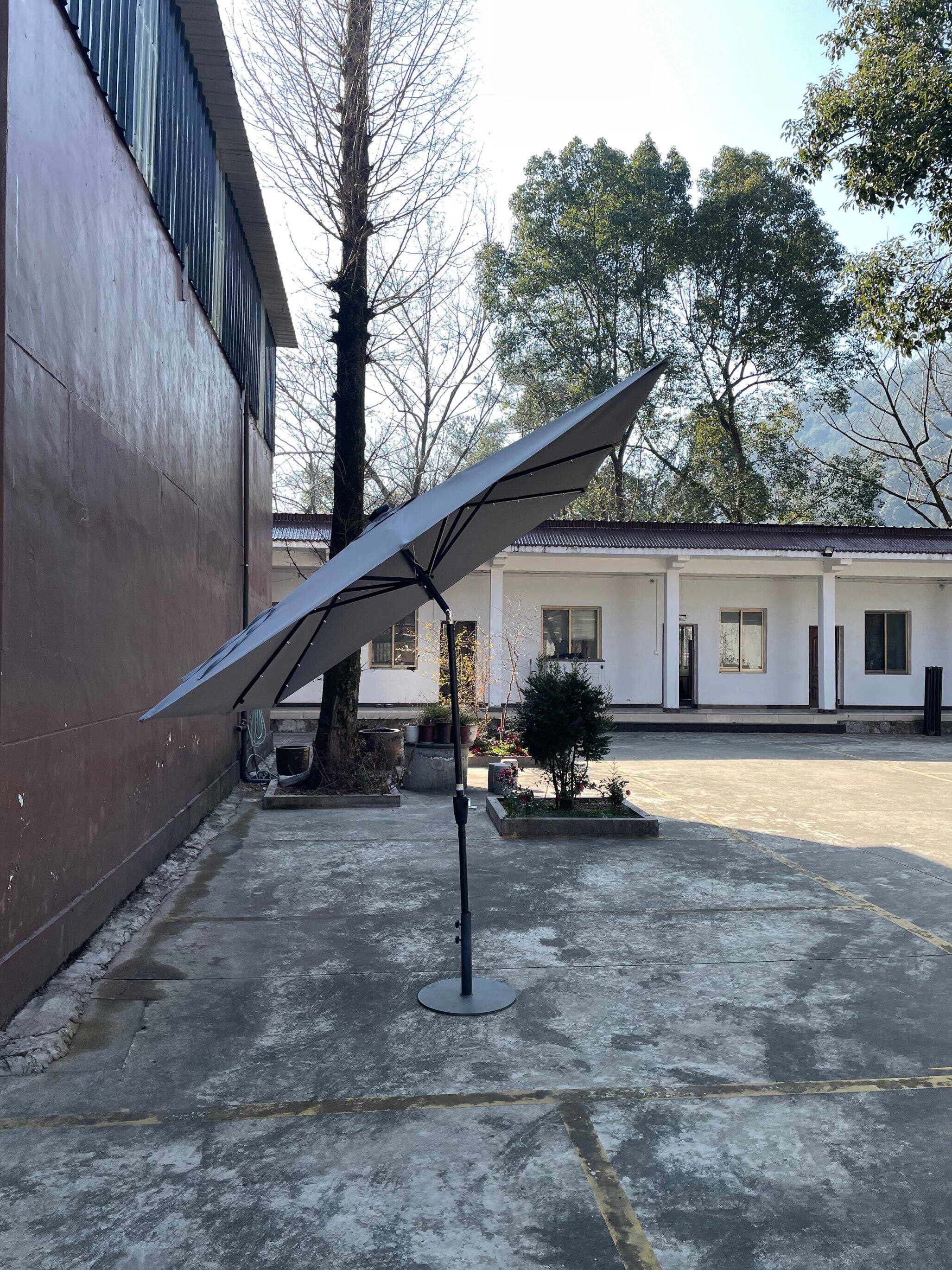 Alt View 2. Loheer - Loheer Square Patio Umbrella Solar Lighted Outdoor Umbrella Waterproof Sun Shade Market Umbrella with Crank.