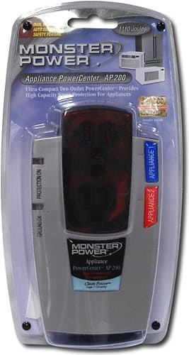 Front Standard. Monster - PowerCenter 2-Outlets Surge Suppressor.