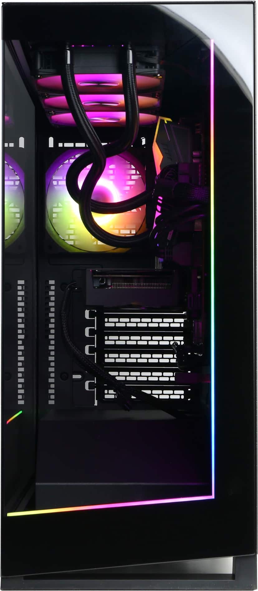 Alt View 11. CyberPowerPC - Gaming Desktop - AMD Ryzen 9 9900X - AMD Radeon RX 9060 XT 16GB - 32GB DDR5 - 2TB PCIe 4.0 SSD - Black.