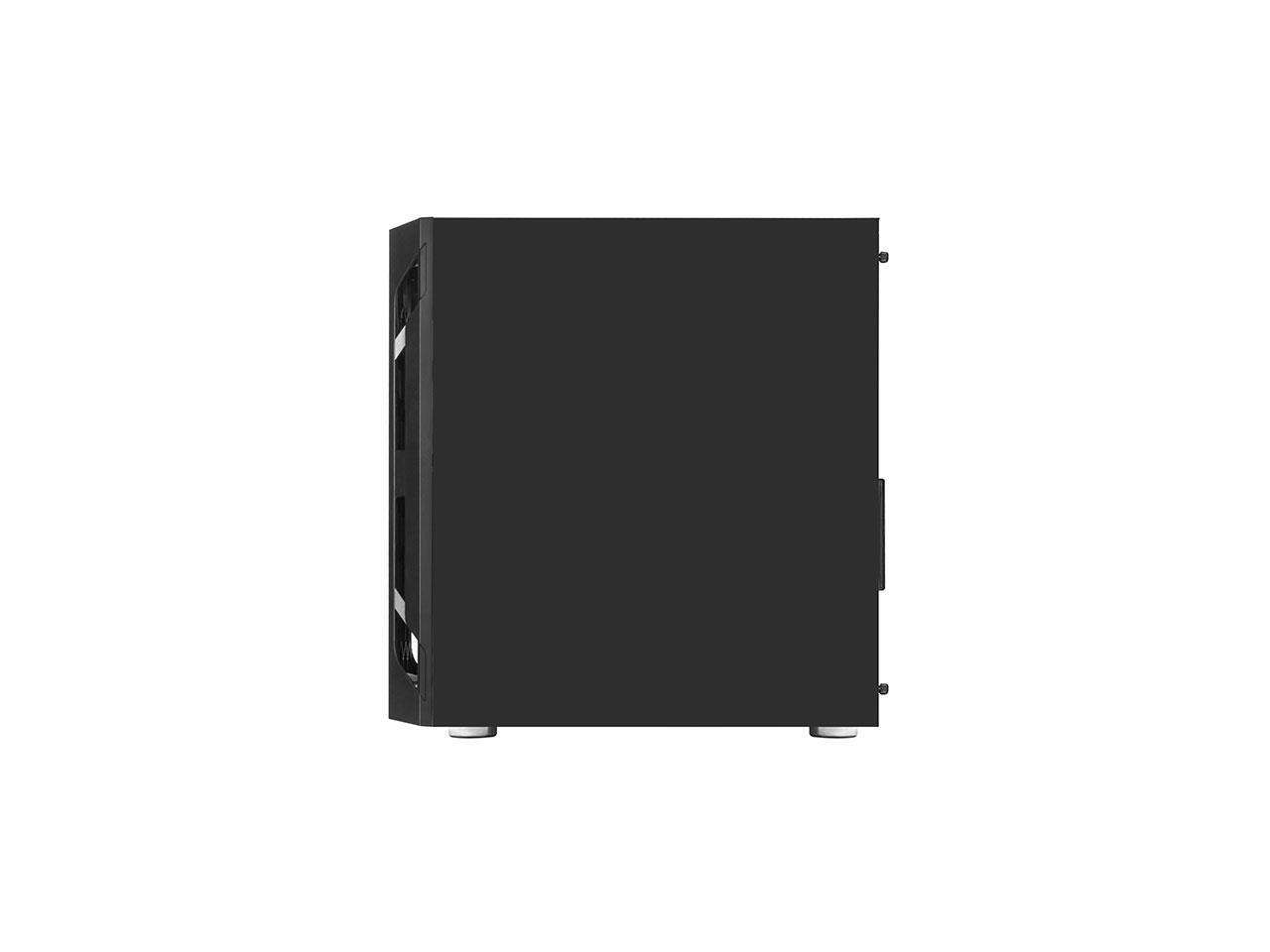 Alt View 5. SilverStone - Silverstone FAH1MB-PRO Tempered Glass Case, 3 ARGB Fans, Black, Micro-ATX, Mini-DTX, Mini-ITX - Black.