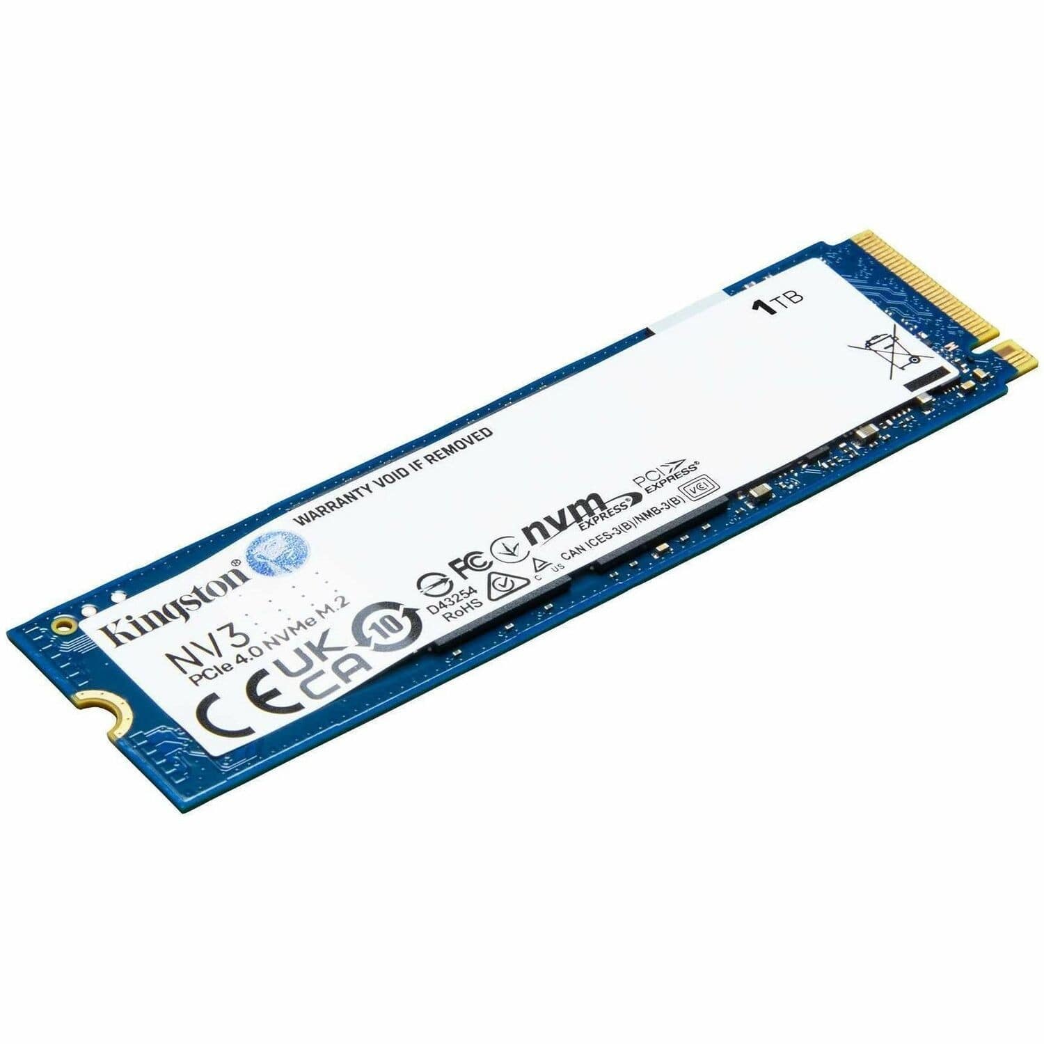 Kingston NV3 M.2 2280 1TB PCIe 4.0 x4 NVMe Internal Solid State