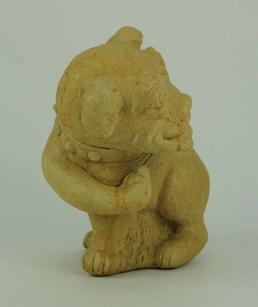 Alt View 1. Designer Stone - Designer Stone Harvest Yellow Pooping Dog Yard or Garden Statue - Yellow.