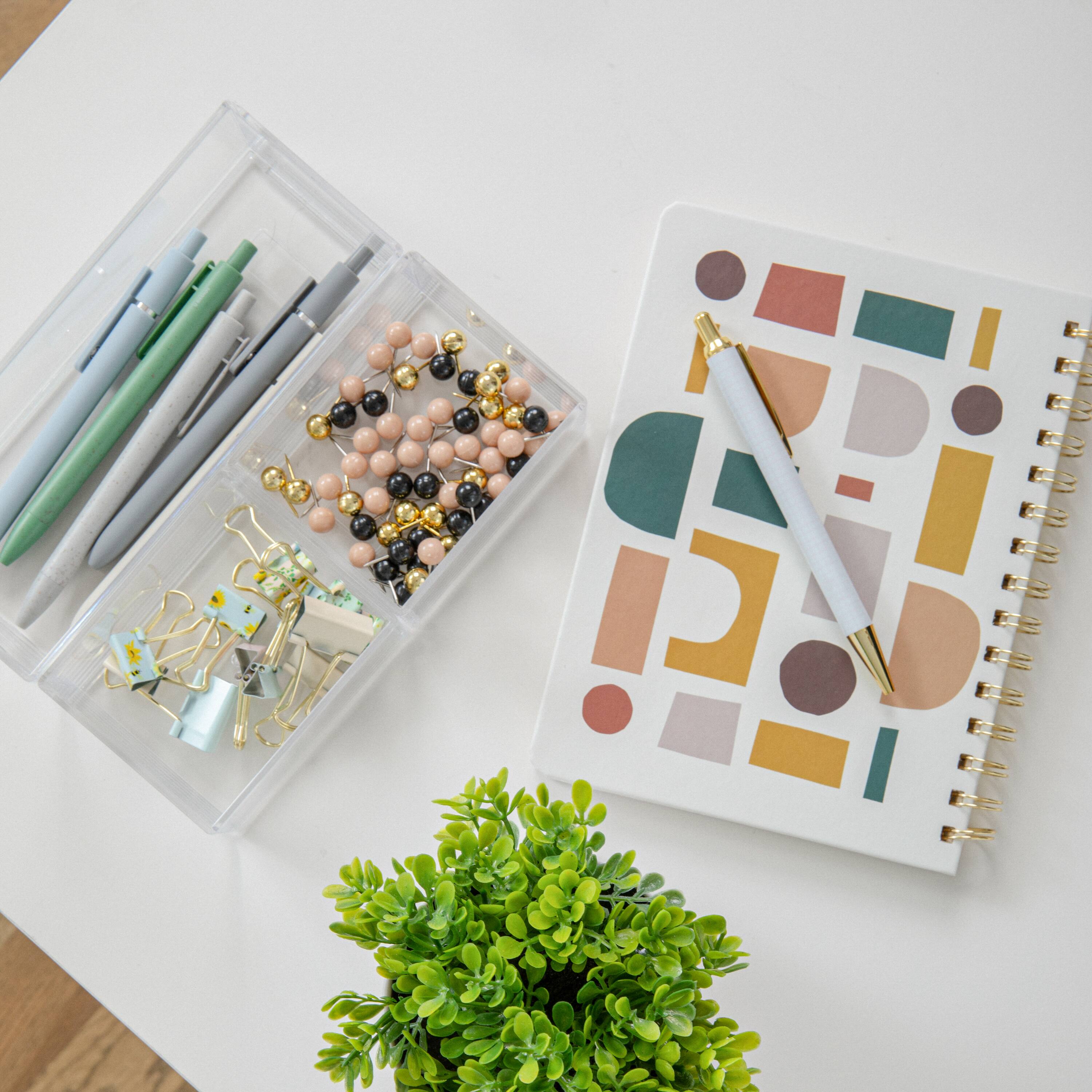 Alt View 13. Martha Stewart - Brody Plastic Stackable Desktop Organizer Set - Clear.