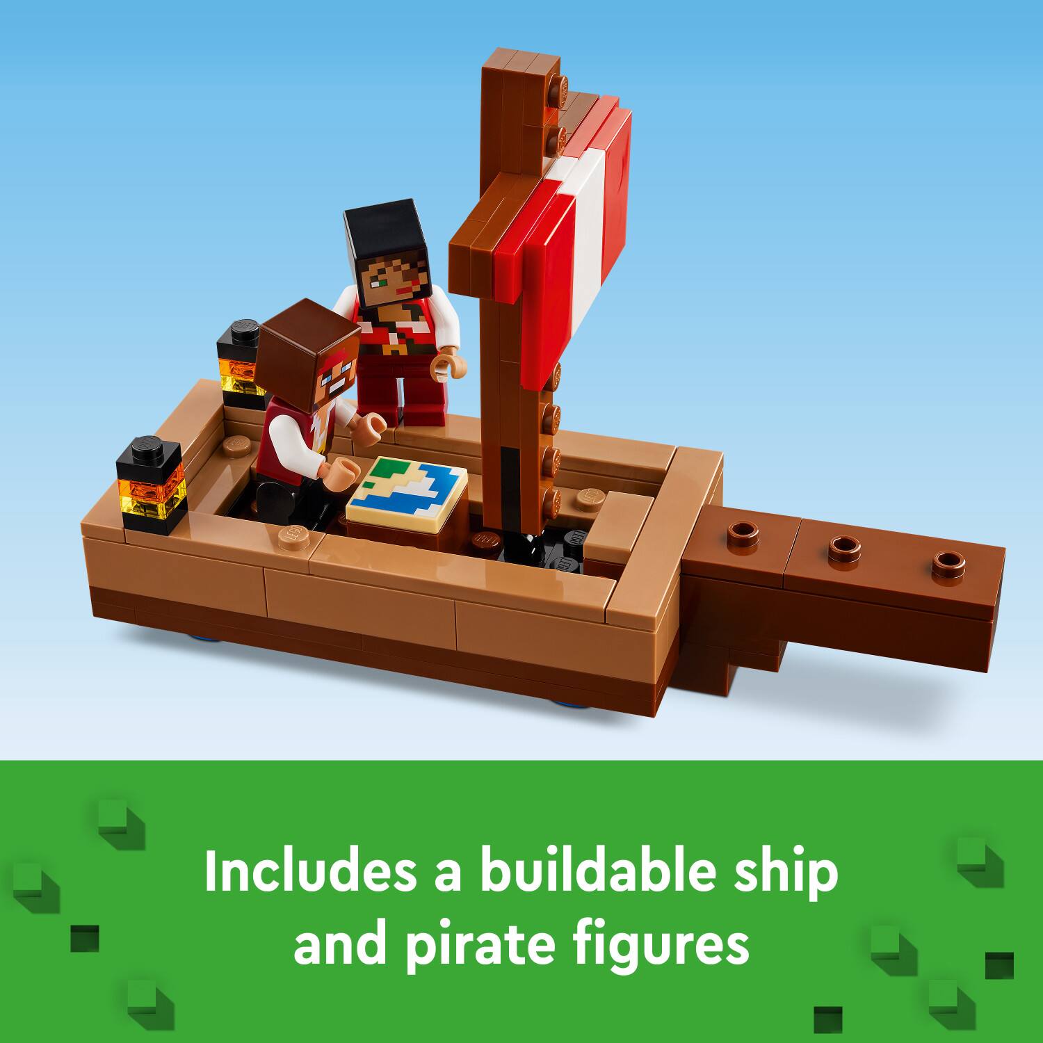 LEGO Minecraft The Pirate Ship Voyage Boat Toy Playset 21259 6470604