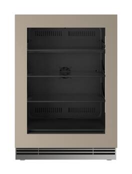 U-Line - 24"W. 5.1 Cu.Ft. Built-In Panel Ready w. Compact Glass Refrigerator - Custom Panel Ready