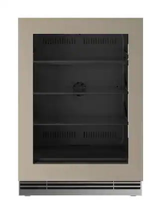 Front. U-Line - U-Line 24"W. 5.1 Cu.Ft. Built-In Panel Ready w. Compact Glass Refrigerator - Panel Ready.
